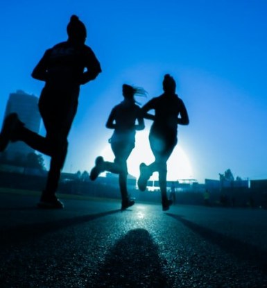 Girls running 
